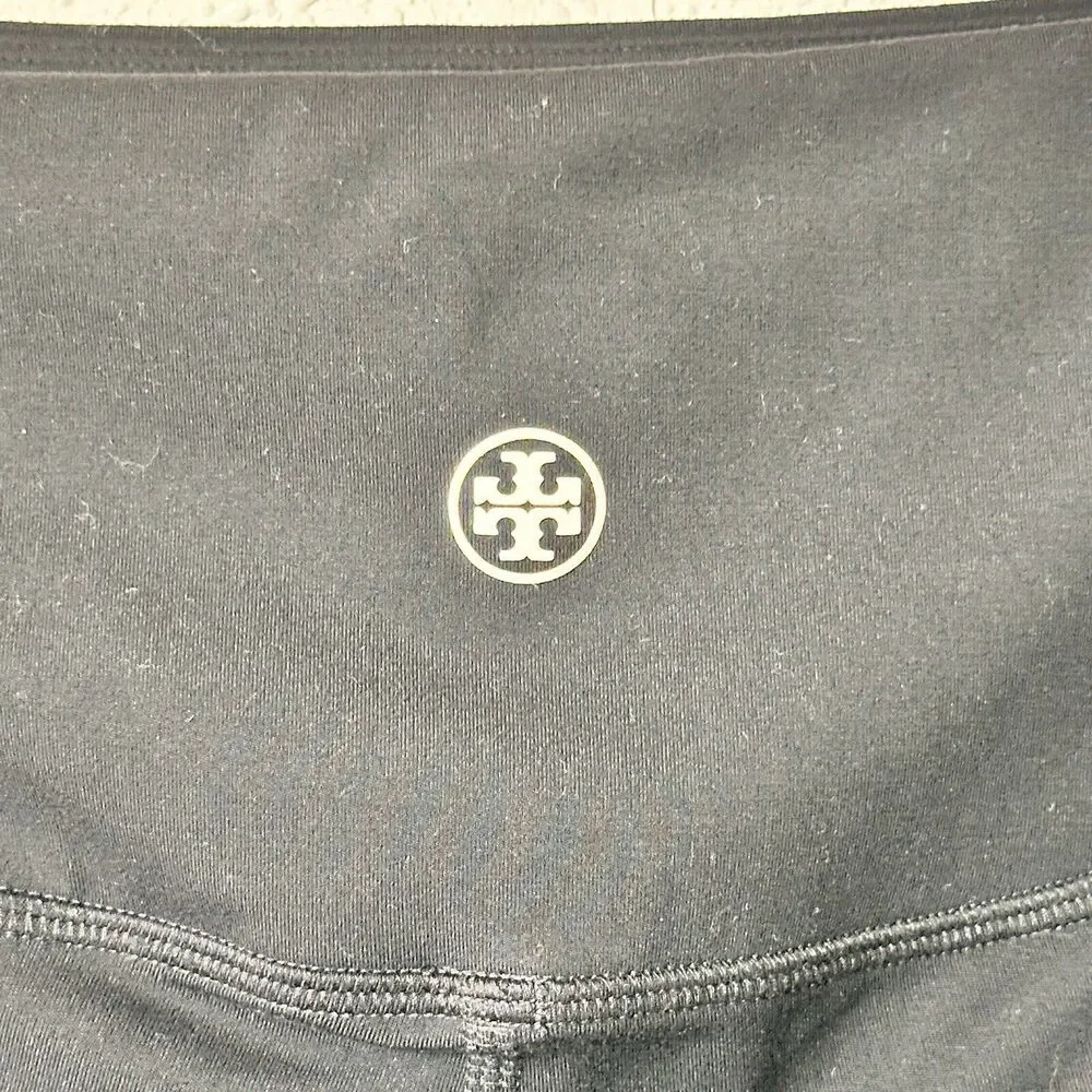 Tory Burch Sport Leggings Women’s XS Black Chevron Yoga